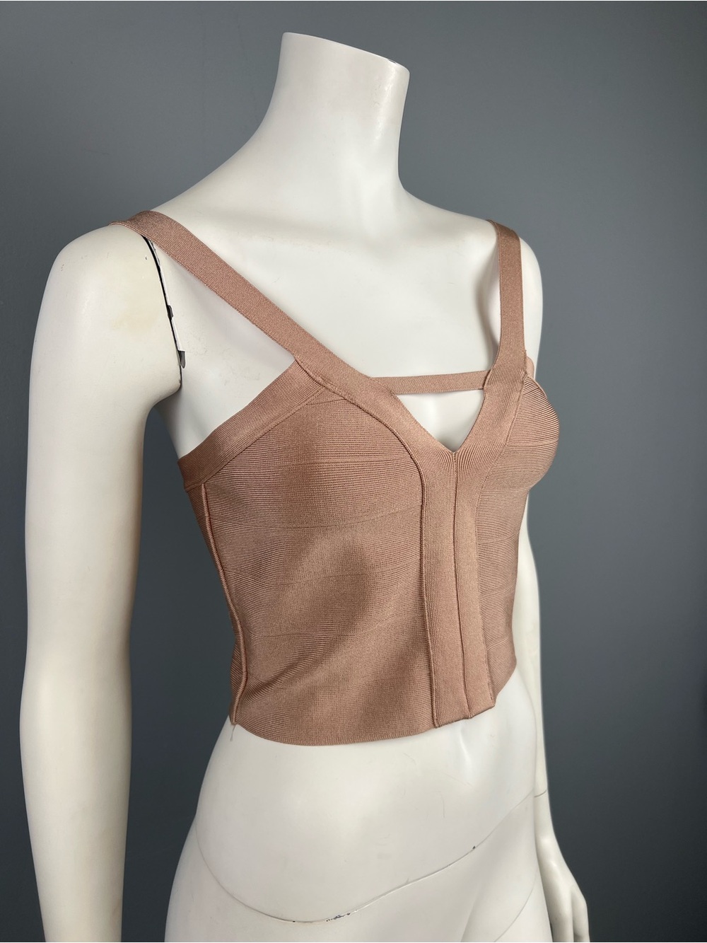 GUESS Women’s Bustier Crop Top - Taupe